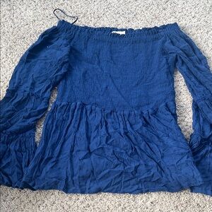 Altar'd State Blue Off-Shoulder Blouse